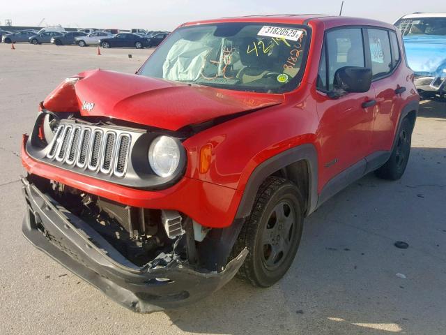ZACCJAAH0FPB71428 - 2015 JEEP RENEGADE S RED photo 2