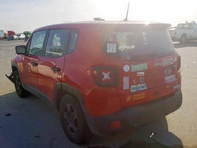 ZACCJAAH0FPB71428 - 2015 JEEP RENEGADE S RED photo 3