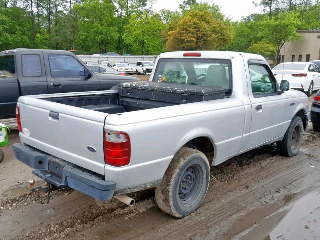 1FTYR10D85PA95617 - 2005 FORD RANGER SILVER photo 4