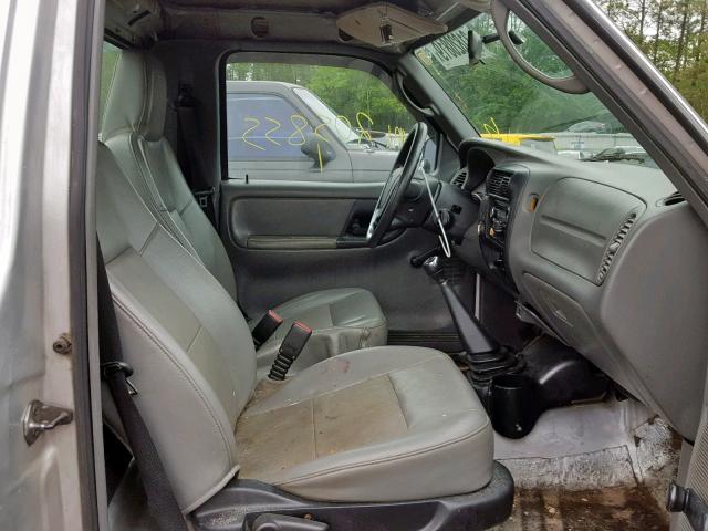 1FTYR10D85PA95617 - 2005 FORD RANGER SILVER photo 5