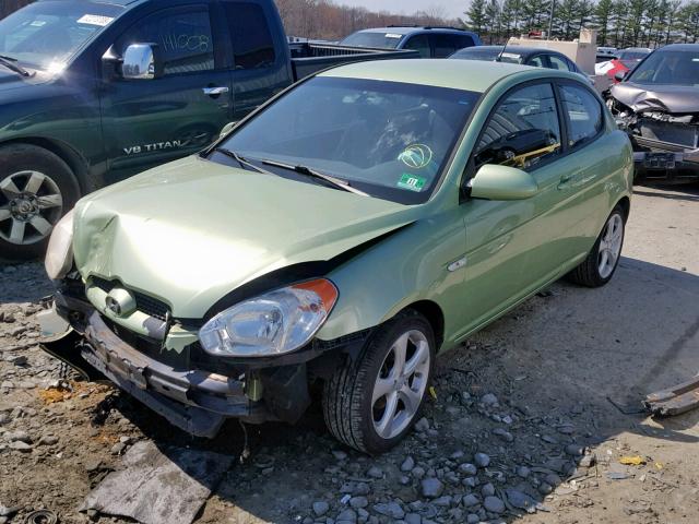 KMHCN36C58U059305 - 2008 HYUNDAI ACCENT SE GREEN photo 2