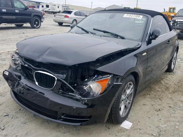 WBAUL73529VJ75680 - 2009 BMW 128 I BLACK photo 2