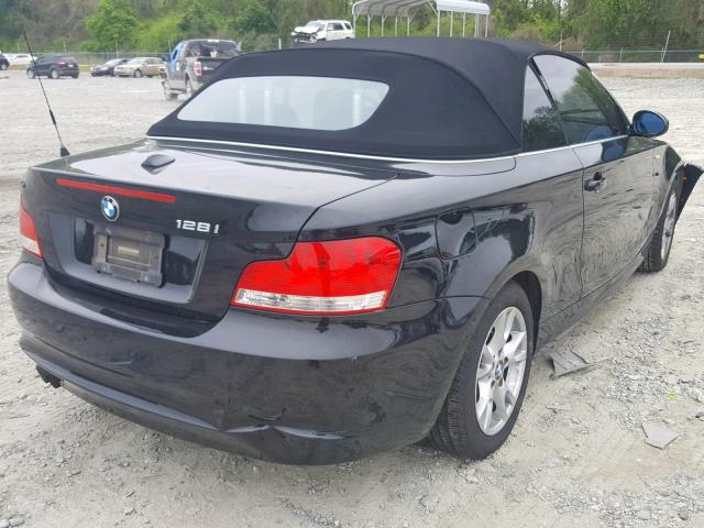 WBAUL73529VJ75680 - 2009 BMW 128 I BLACK photo 4