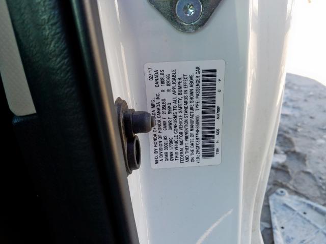 2HGFC3B77HH358900 - 2017 HONDA CIVIC EXL  照片 10