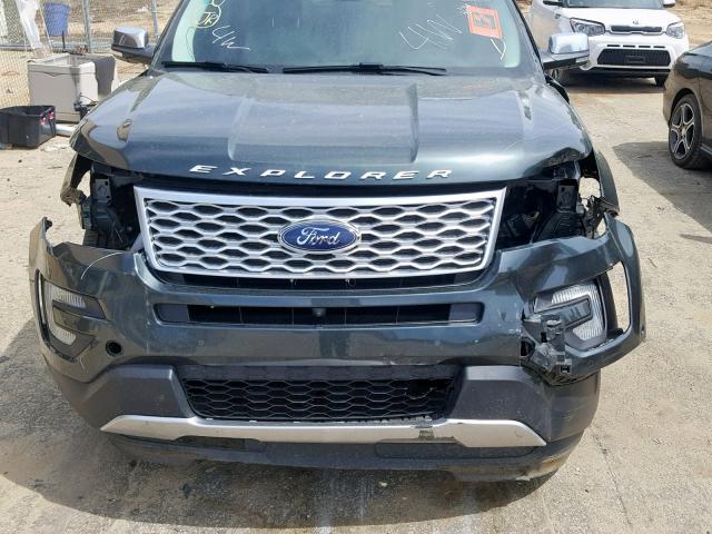 1FM5K8HT8GGB25421 - 2016 FORD EXPLORER P GREEN photo 9