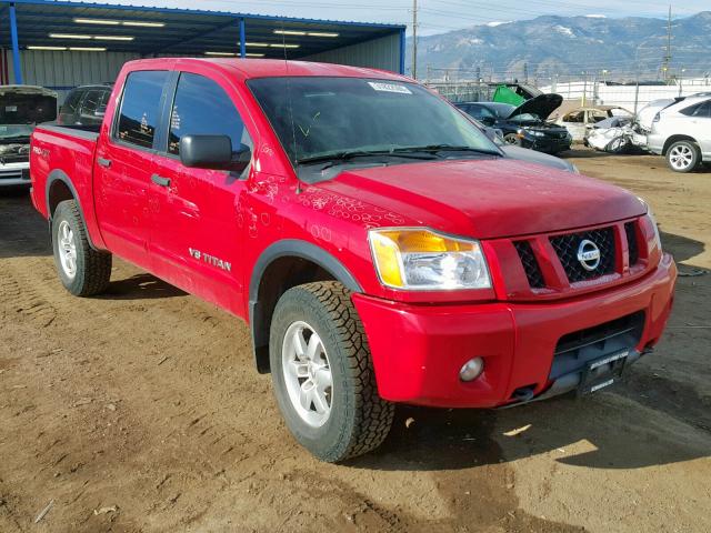 1N6BA0ECXCN327356 - 2012 NISSAN TITAN S RED photo 1