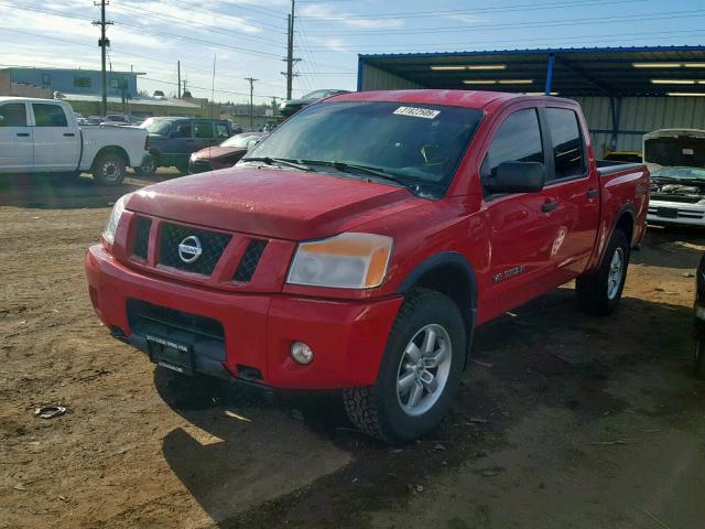 1N6BA0ECXCN327356 - 2012 NISSAN TITAN S RED photo 2