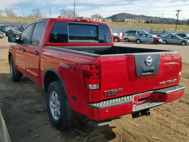 1N6BA0ECXCN327356 - 2012 NISSAN TITAN S RED photo 3