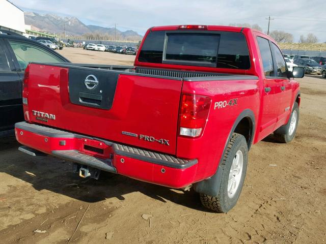 1N6BA0ECXCN327356 - 2012 NISSAN TITAN S RED photo 4