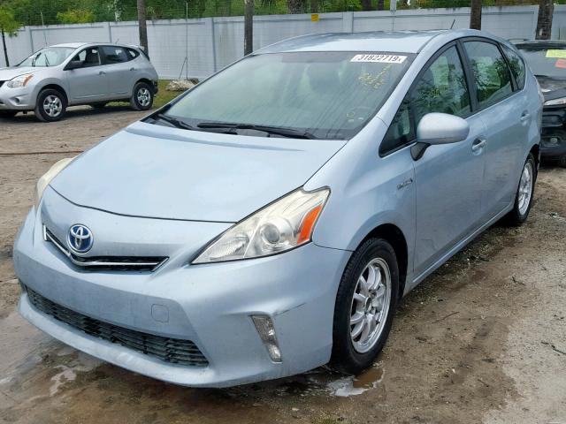 JTDZN3EU2C3054151 - 2012 TOYOTA PRIUS V BLUE photo 2