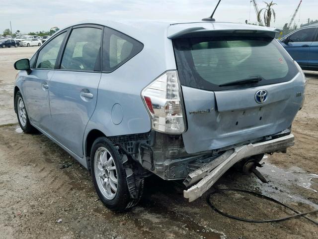 JTDZN3EU2C3054151 - 2012 TOYOTA PRIUS V BLUE photo 3