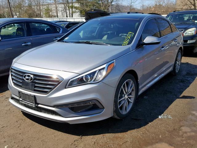 5NPE34AB1FH075421 - 2015 HYUNDAI SONATA SPO SILVER photo 2