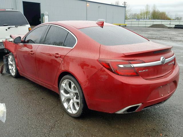 2G4GT5GX6F9164188 - 2015 BUICK REGAL GS RED photo 3