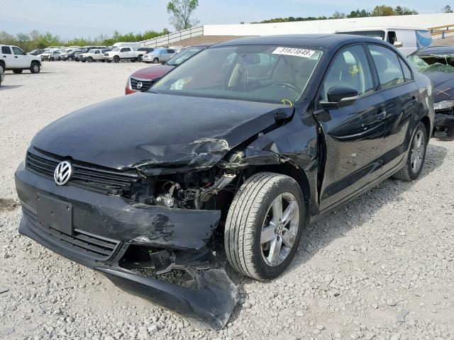 3VWLL7AJ7CM377928 - 2012 VOLKSWAGEN JETTA TDI BLACK photo 2