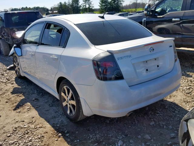 3N1AB6AP3CL644809 - 2012 NISSAN SENTRA 2.0 WHITE photo 3