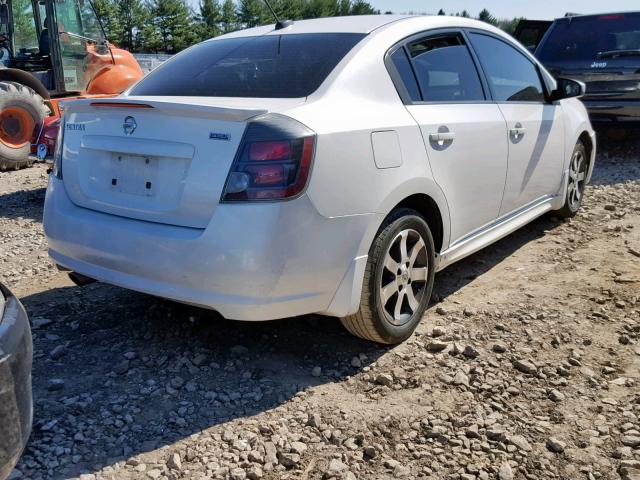 3N1AB6AP3CL644809 - 2012 NISSAN SENTRA 2.0 WHITE photo 4