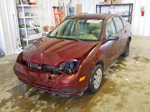 1FAFP34N77W342751 - 2007 FORD FOCUS ZX4 MAROON photo 2