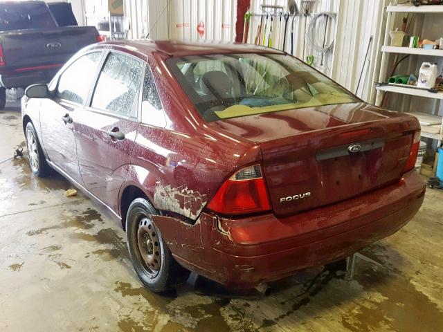 1FAFP34N77W342751 - 2007 FORD FOCUS ZX4 MAROON photo 3