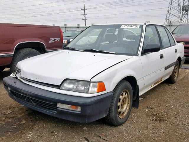 1HGED3643ML056378 - 1991 HONDA CIVIC DX WHITE photo 2