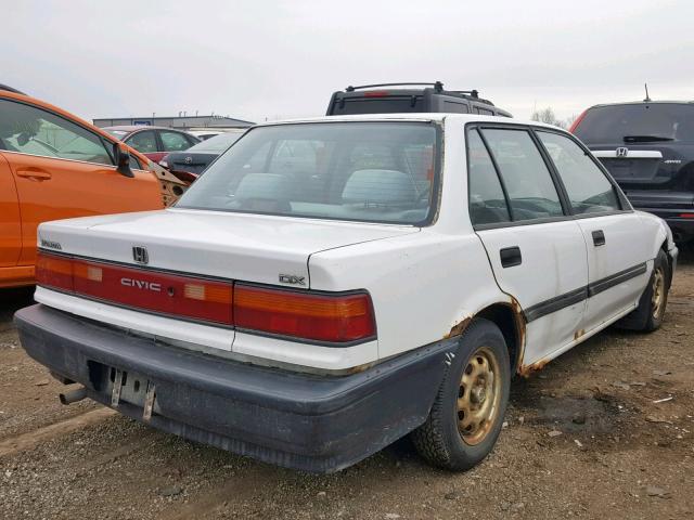 1HGED3643ML056378 - 1991 HONDA CIVIC DX WHITE photo 4