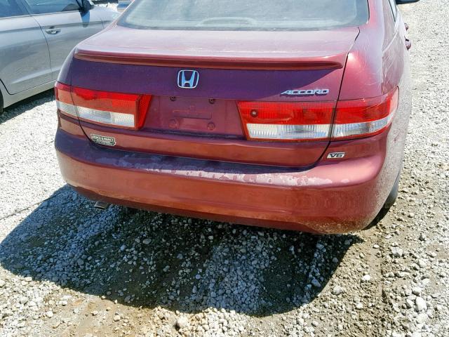 1HGCM66583A040706 - 2003 HONDA ACCORD MAROON photo 9