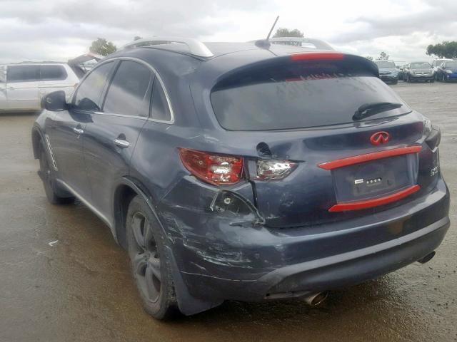 JNRAS18W89M158203 - 2009 INFINITI FX35 GRAY photo 3