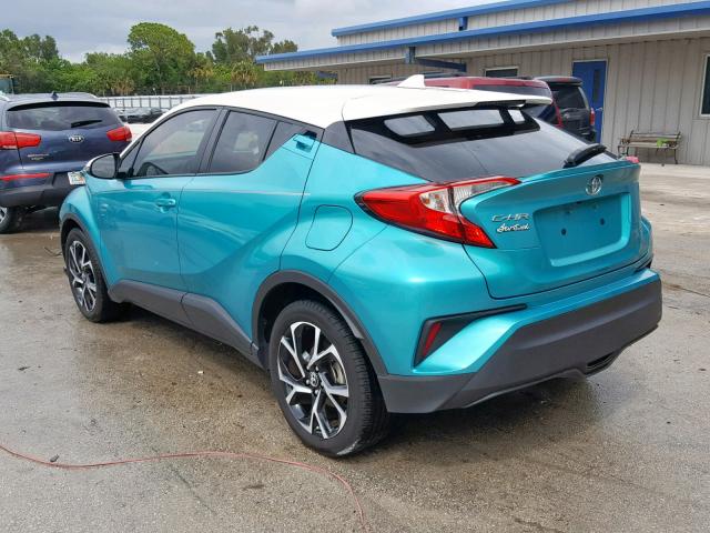 NMTKHMBX4JR041909 - 2018 TOYOTA C-HR XLE GREEN photo 3