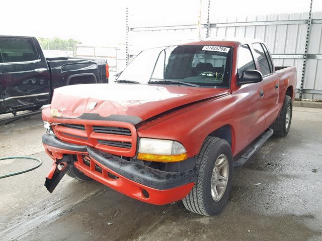 1B7GL2AN31S111501 - 2001 DODGE DAKOTA QUA RED photo 2