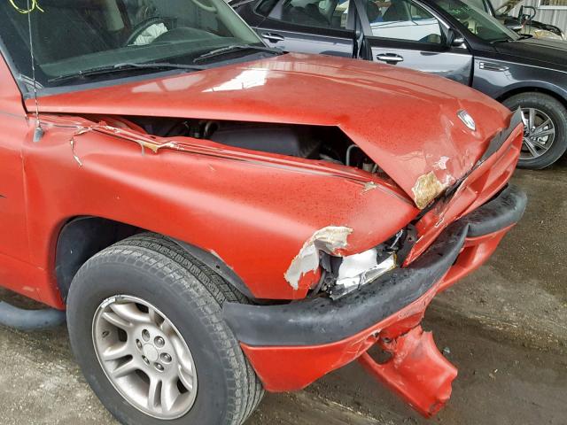 1B7GL2AN31S111501 - 2001 DODGE DAKOTA QUA RED photo 9