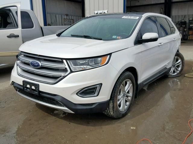 2FMPK4J81GBB19605 - 2016 FORD EDGE SEL WHITE photo 2