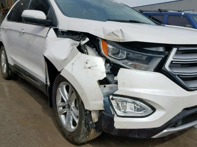 2FMPK4J81GBB19605 - 2016 FORD EDGE SEL WHITE photo 9