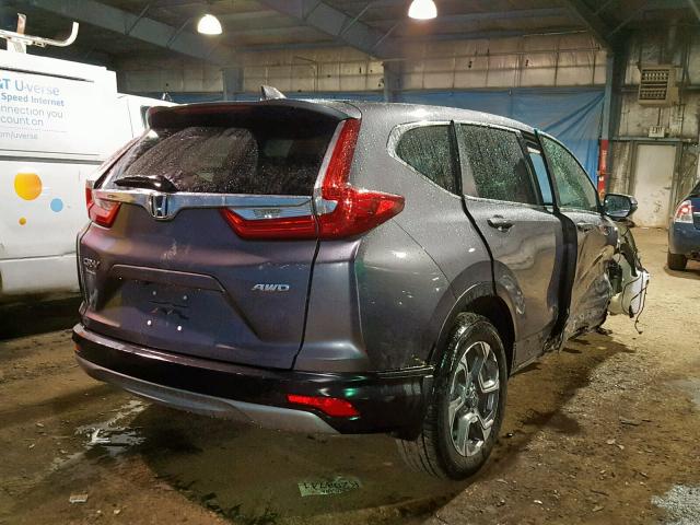 7FARW2H81JE045998 - 2018 HONDA CR-V EXL GRAY photo 4