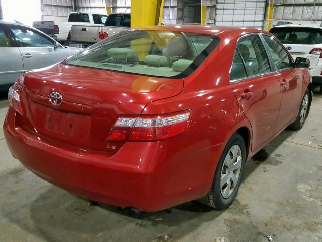 JTNBE46K773068357 - 2007 TOYOTA CAMRY NEW RED photo 4