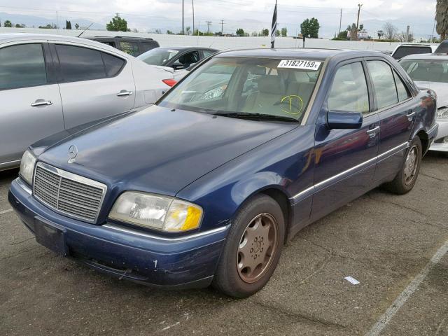 WDBHA22E7SF170617 - 1995 MERCEDES-BENZ C220 BLUE photo 2