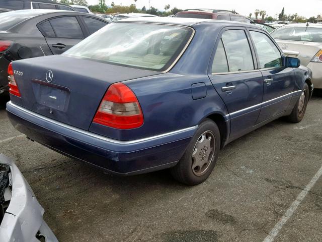 WDBHA22E7SF170617 - 1995 MERCEDES-BENZ C220 BLUE photo 4