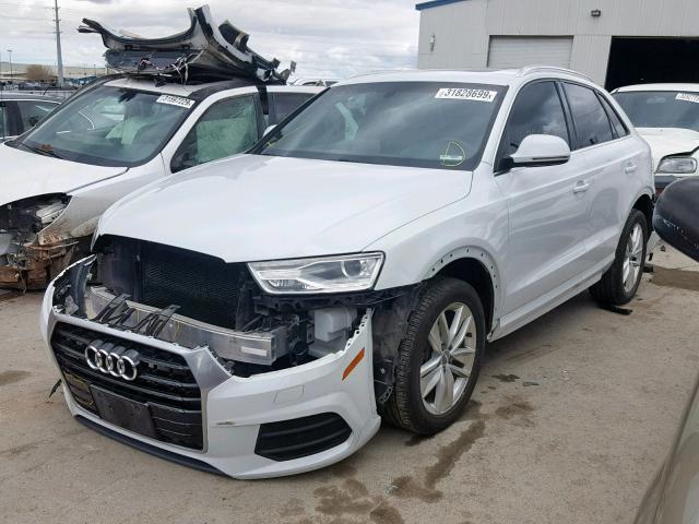 WA1JCCFSXHR000482 - 2017 AUDI Q3 PREMIUM WHITE photo 2