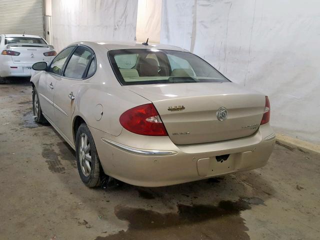 2G4WD582881150340 - 2008 BUICK LACROSSE C GOLD photo 3