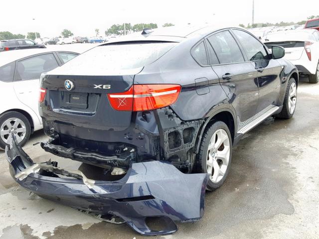 5UXFG43508LJ36545 - 2008 BMW X6 XDRIVE3 BLUE photo 4