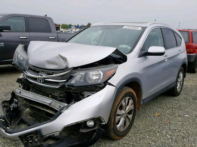 2HKRM4H70CH635036 - 2012 HONDA CR-V EXL WHITE photo 2