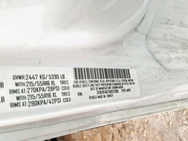 ZFBERFAB7H6E12901 - 2017 RAM PROMASTER 白色 照片 10