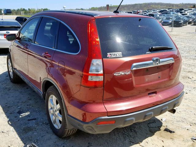 JHLRE48778C038291 - 2008 HONDA CR-V EXL RED photo 3