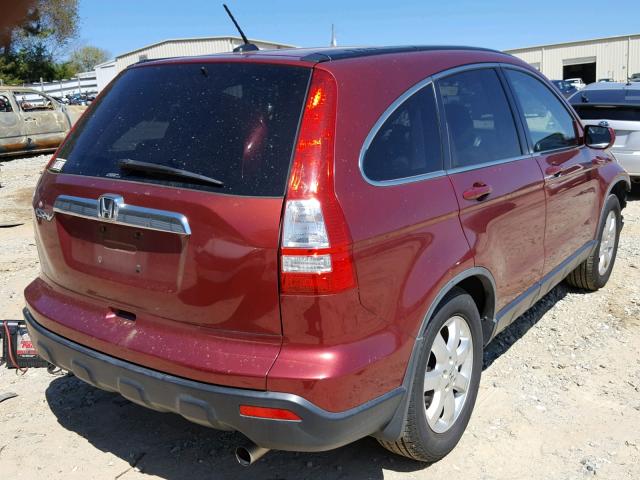 JHLRE48778C038291 - 2008 HONDA CR-V EXL RED photo 4