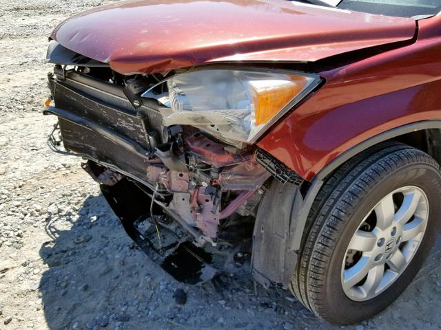 JHLRE48778C038291 - 2008 HONDA CR-V EXL RED photo 9