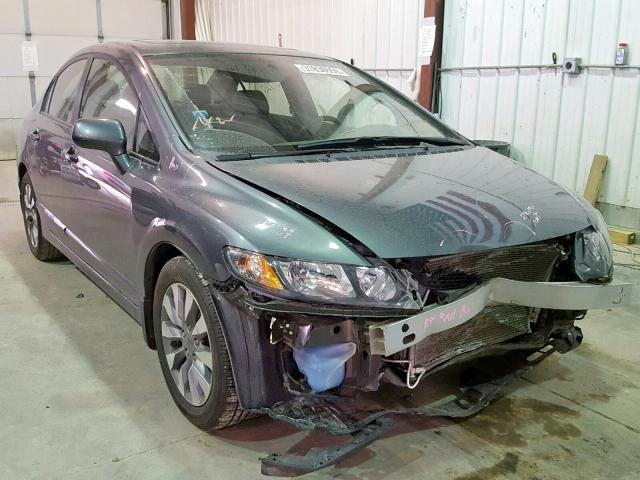 1HGFA16969L002402 - 2009 HONDA CIVIC EXL BLUE photo 1