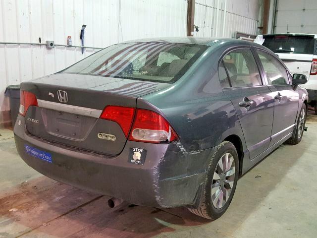 1HGFA16969L002402 - 2009 HONDA CIVIC EXL BLUE photo 4