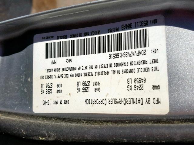 2D4FV47V26H166516 - 2006 DODGE MAGNUM SXT GRAY photo 10