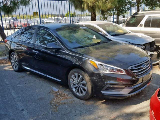 5NPE34AF8GH396778 - 2016 HYUNDAI SONATA SPO BLACK photo 1