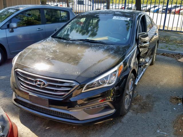 5NPE34AF8GH396778 - 2016 HYUNDAI SONATA SPO BLACK photo 2