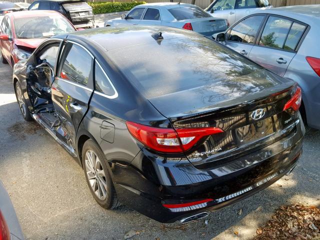 5NPE34AF8GH396778 - 2016 HYUNDAI SONATA SPO BLACK photo 3