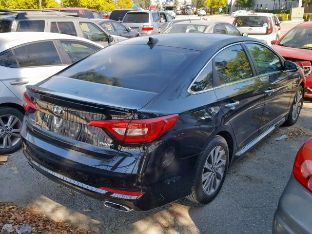 5NPE34AF8GH396778 - 2016 HYUNDAI SONATA SPO BLACK photo 4